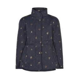By Lindgren Signe Thermo jacket - Midnight Ink w. Gold Flower AOP